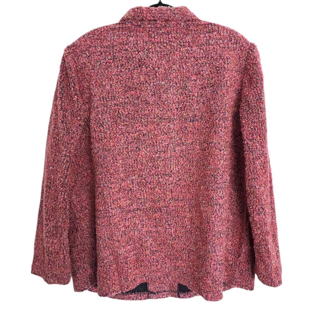 Retro Tradition Plus Speckled Pink Boucle Collared Teddy Jacket 20W - Picture 4 of 6
